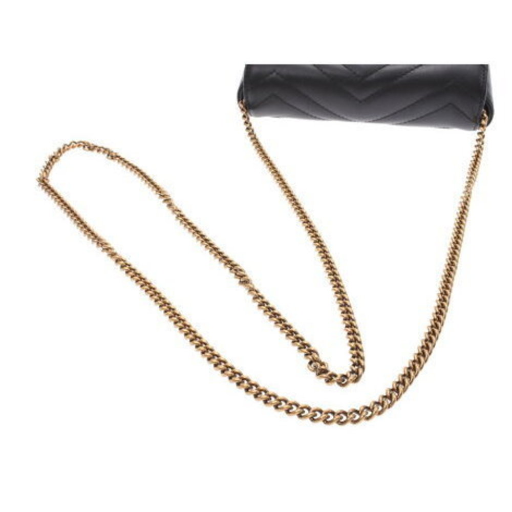 Gucci GG Marmont Mini Bag Black Leather Shoulder - Picture 3 of 12
